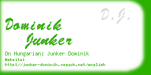 dominik junker business card